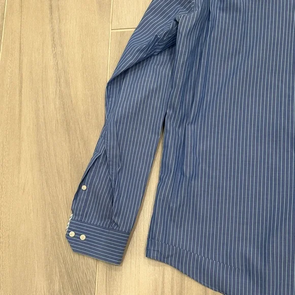 Ben Sherman Large 16.5 34-35 Blue Striped Button Down Shirt - Picture 10 of 10